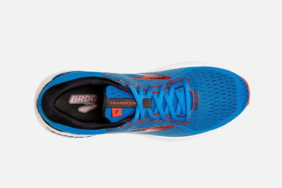 Brooks Transcend 7 Road Running Shoes - Mens - Blue/Red - DZ7615340